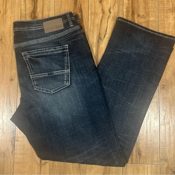 BKE Tyler Relaxed Fit Stretch Jean's in Nick 40X34 dark wash - Picture 8 of 12